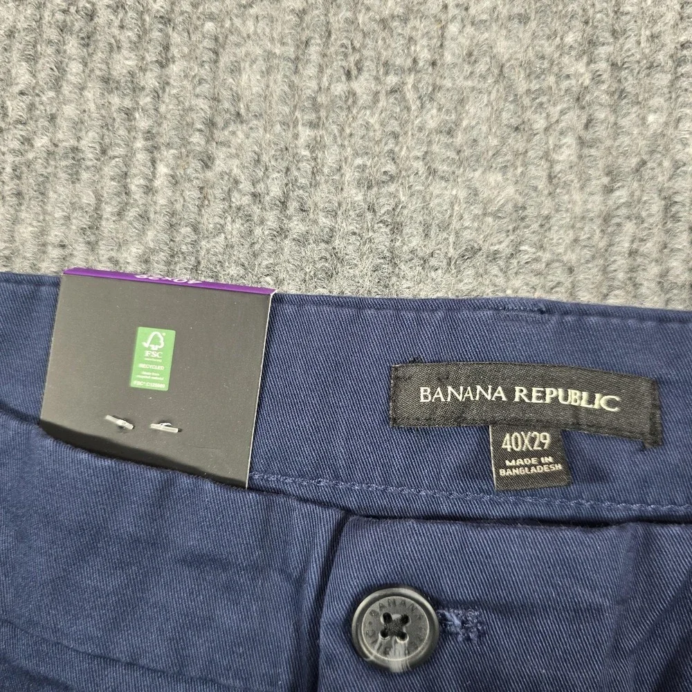 Banana Republic Pants Mens 40x29 Blue Chino Classic Fit Stretch Cotton‎ NEW